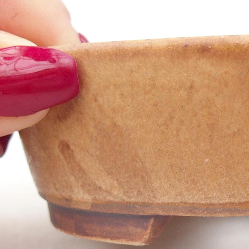 kerámia bonsai tál 9,5 x 8,5 x 3,5 cm, rózsaszínű