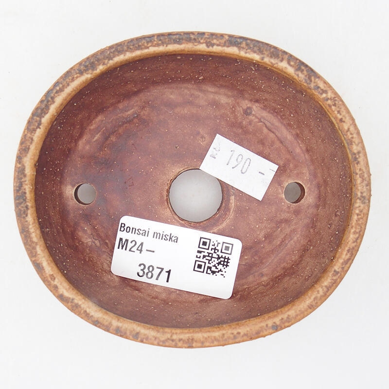 kerámia bonsai tál 9,5 x 8,5 x 3,5 cm, rózsaszínű