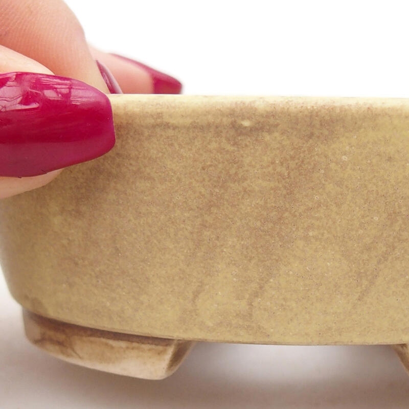 Kerámia bonsai tál 9,5 x 8,5 x 3,5 cm, zöld