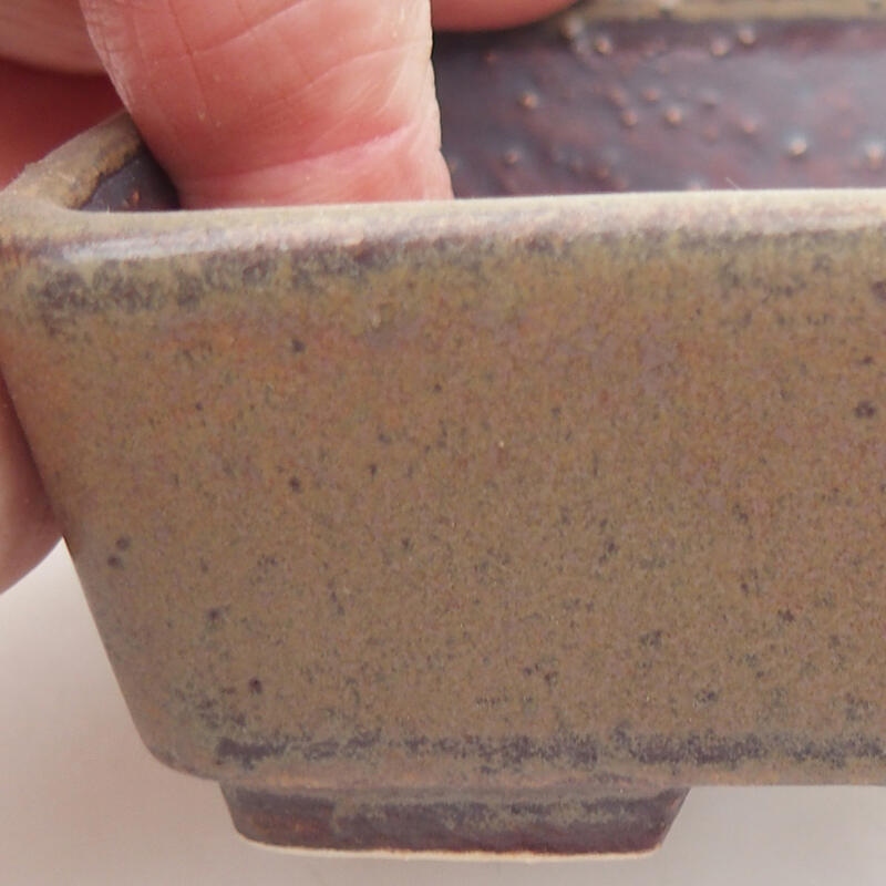 kerámia bonsai tál 9,5 x 8 x 3,5 cm, barna