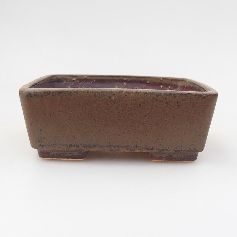 kerámia bonsai tál 9,5 x 8 x 3,5 cm, barna