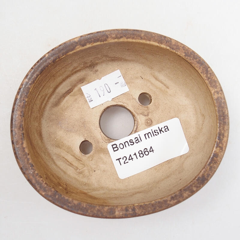 kerámia bonsai tál 9,5 x 8 x 4 cm, barna