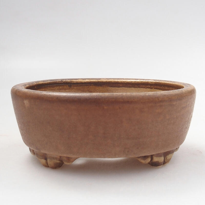 kerámia bonsai tál 9,5 x 8 x 4 cm, barna