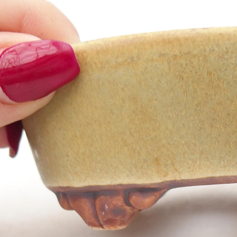 kerámia bonsai tál 9,5 x 8 x 4 cm, zöld