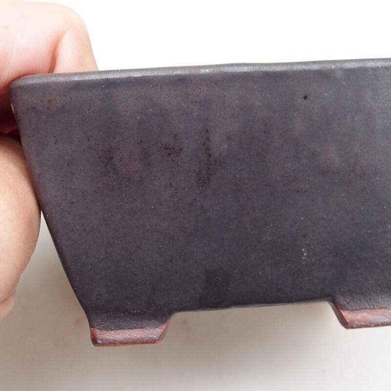 Kerámia bonsai tál 9,5 x 9,5 x 5,5 cm, fekete