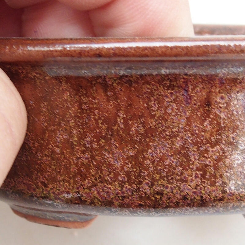 kerámia bonsai tál 9 x 6,5 x 3,5 cm, barna