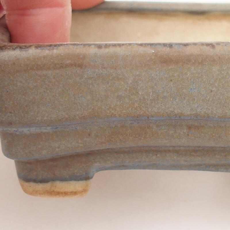 kerámia bonsai tál 9 x 7,5 x 3,5 cm, kék-szürke