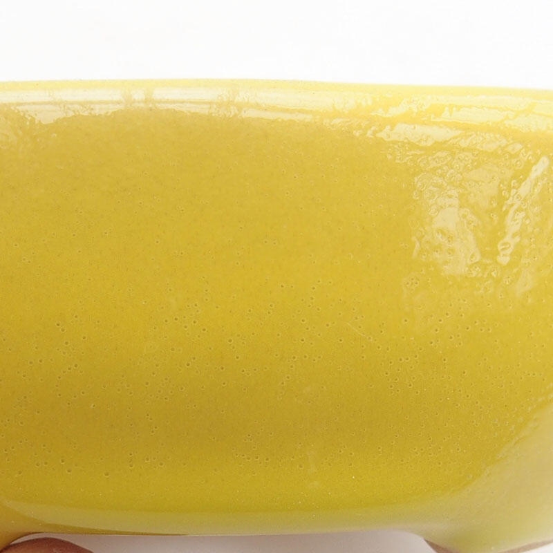 kerámia bonsai tál 9 x 7,5 x 3,5 cm, sárga