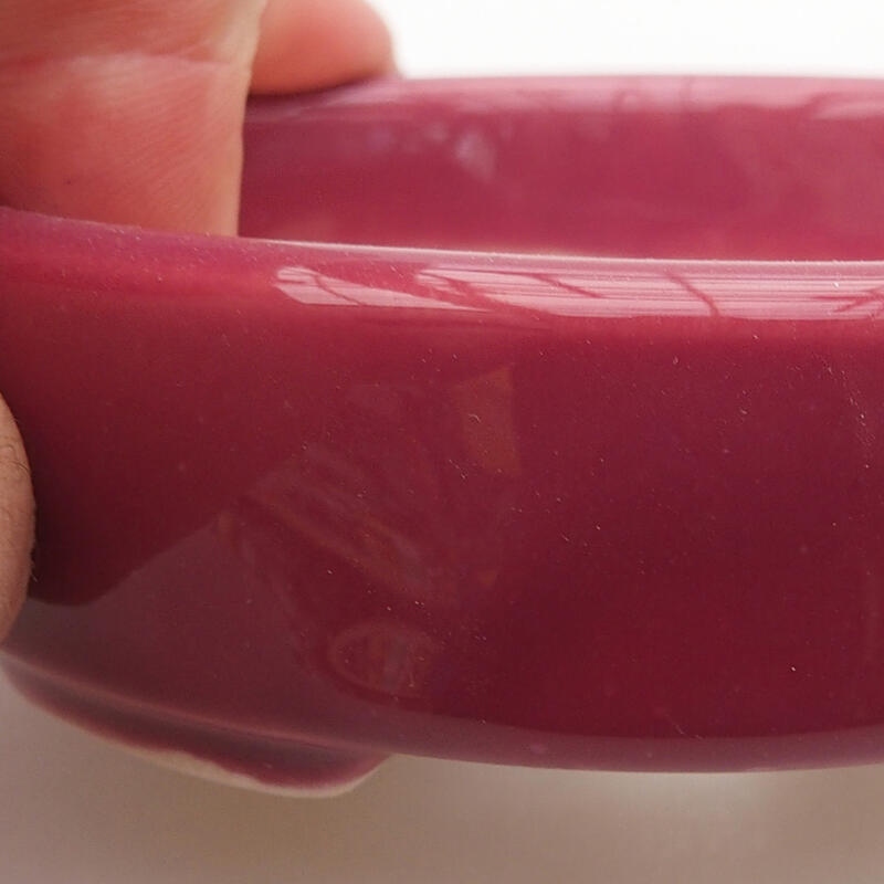 kerámia bonsai tál 9 x 8 x 2,5 cm, rózsaszínű