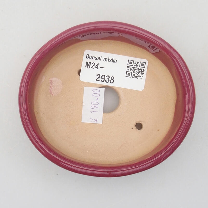 kerámia bonsai tál 9 x 8 x 2,5 cm, rózsaszínű