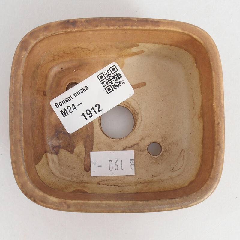 kerámia bonsai tál 9 x 8 x 3,5 cm, rózsaszínű