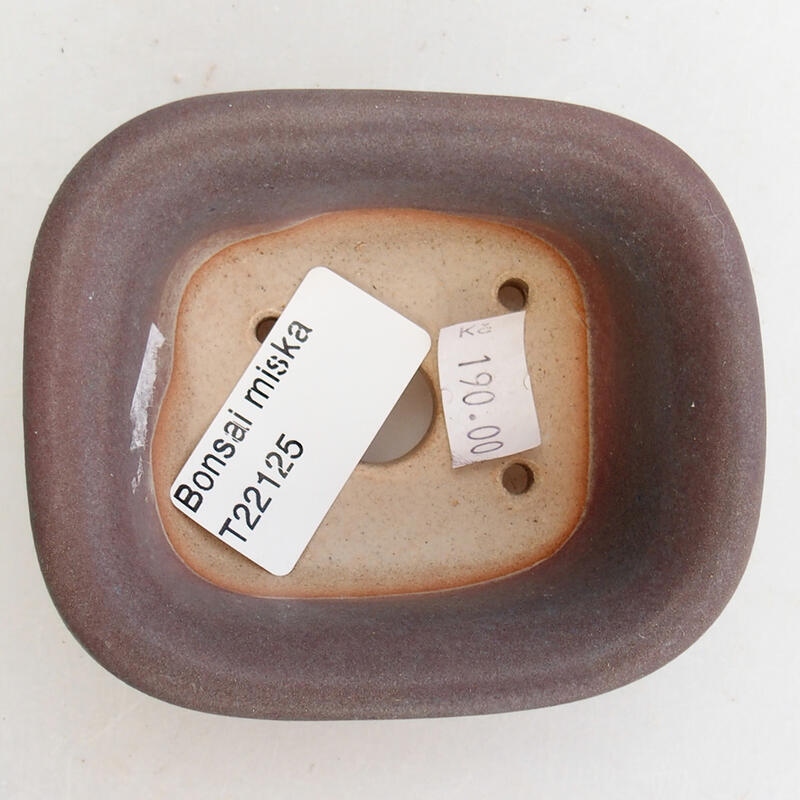 kerámia bonsai tál 9 x 8 x 4 cm, lila színben