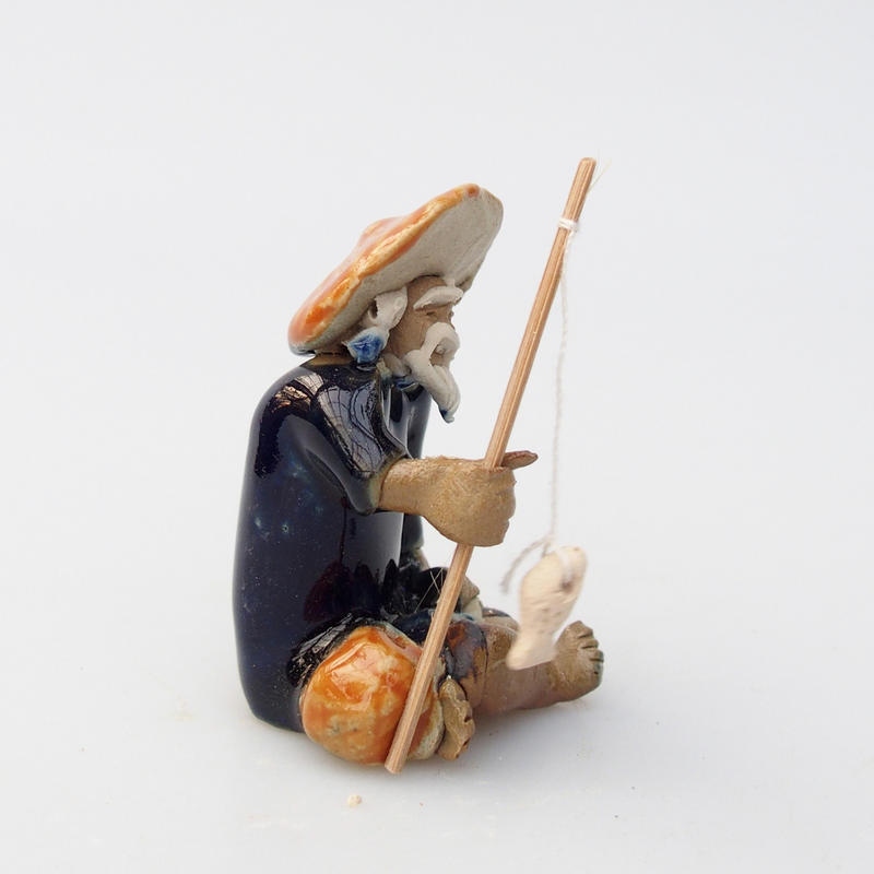 Kerámia figura - Halász