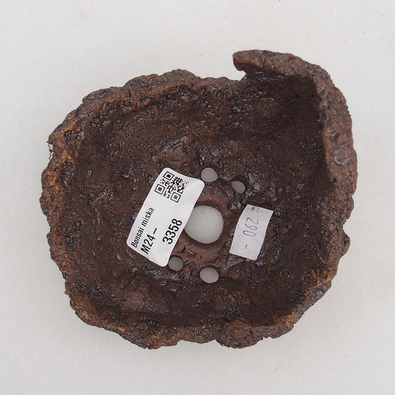 Kerámia kagyló 10 x 11 x 9,5 cm , színe barna