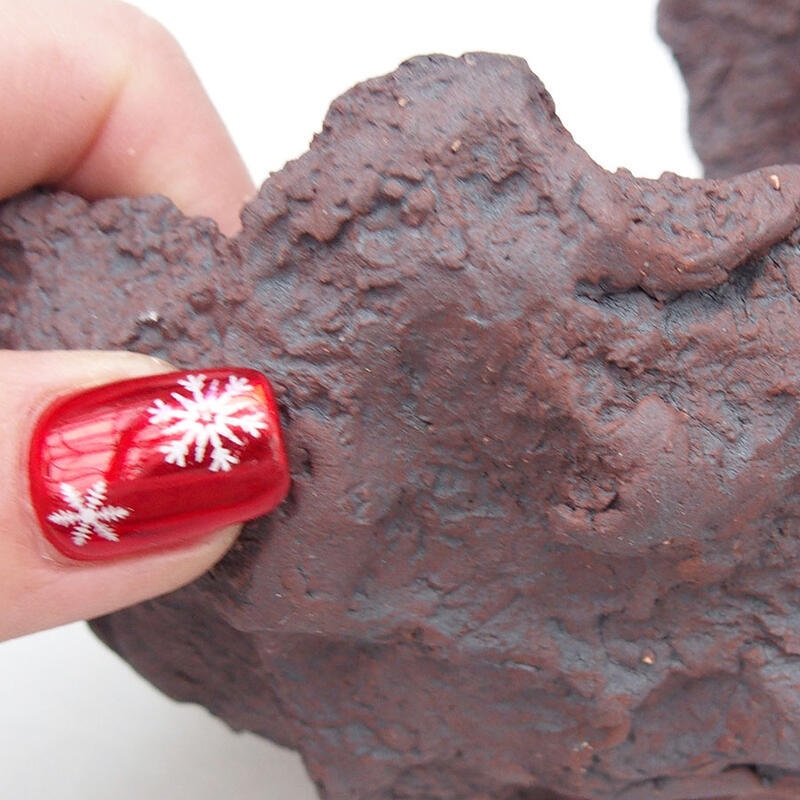 Kerámia kagyló 13 x 15 x 13 cm , színe barnásvörös