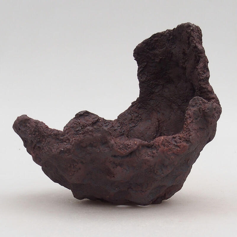 Kerámia kagyló 13 x 15 x 13 cm , színe barnásvörös