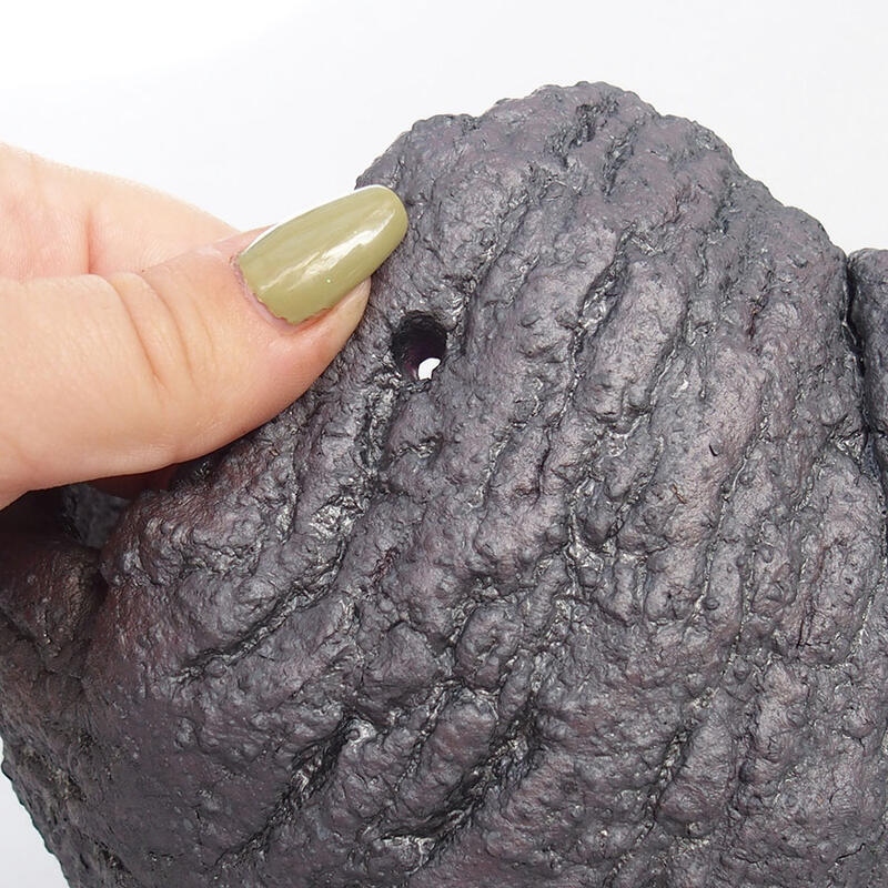 Kerámia kagyló 14 x 13 x 11,5 cm , fémes színű