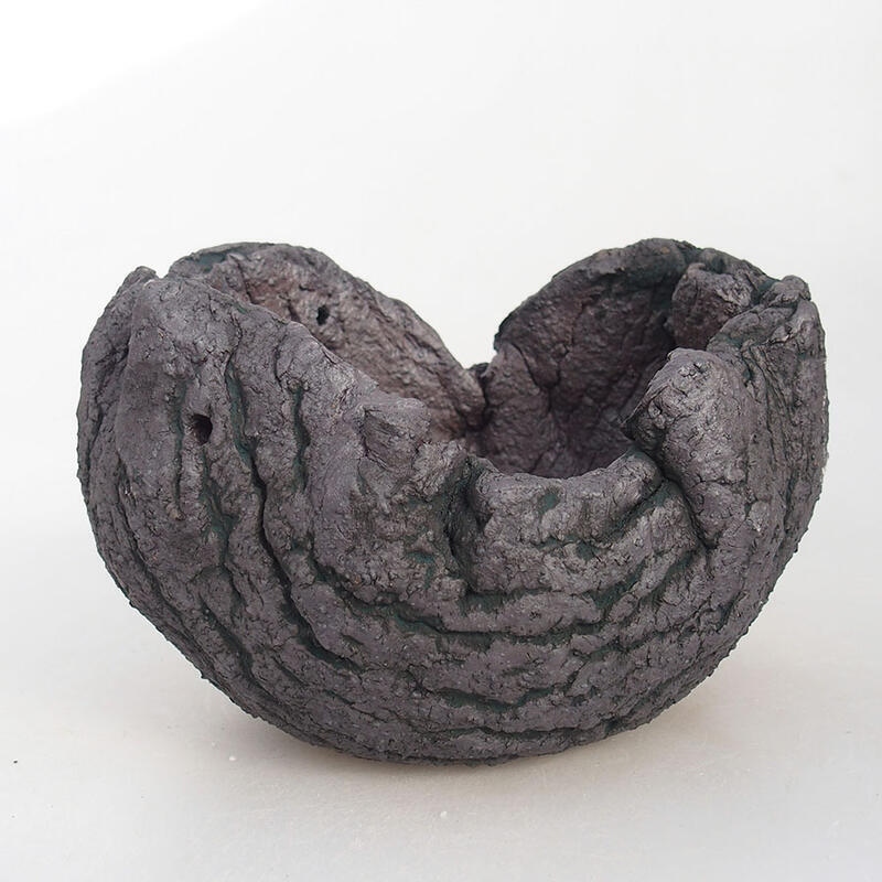 Kerámia kagyló 15 x 13 x 11 cm , fémes színű