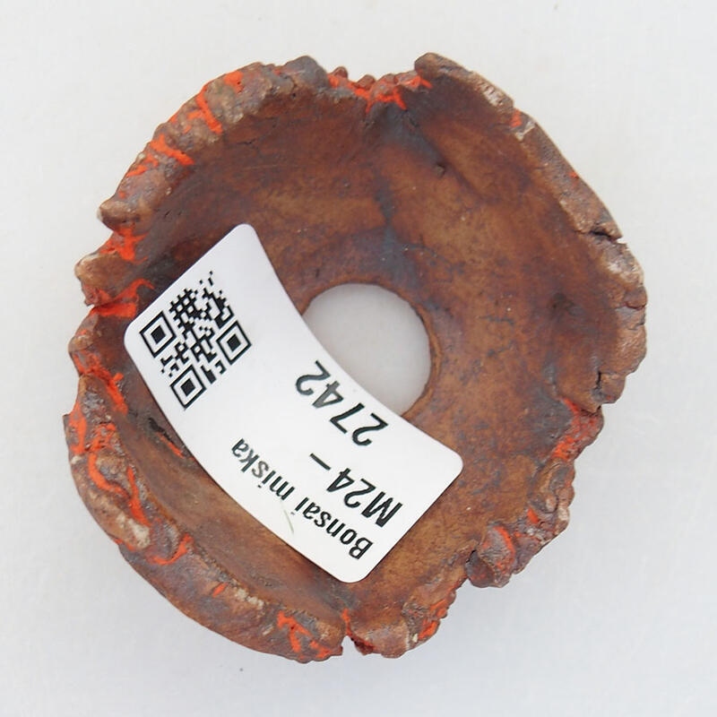 Kerámia kagyló 5,5 x 5,5 x 3 cm , narancssárga színű