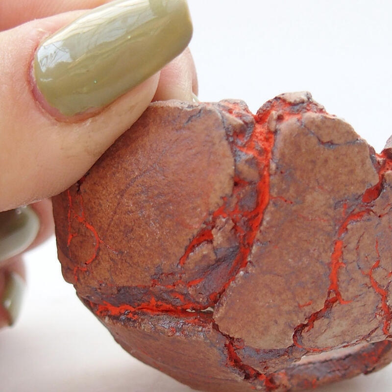 Kerámia kagyló 5,5 x 5,5 x 3 cm , narancssárga színű