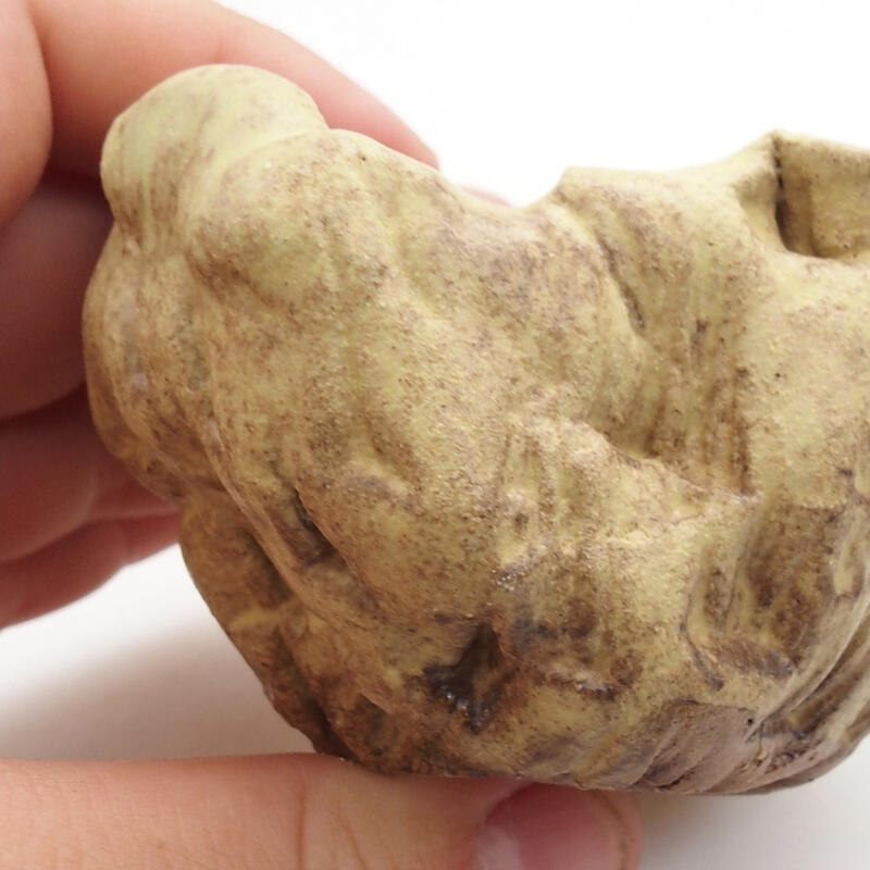 Kerámia kagyló 5 x 5 x 5 cm , zöld színű