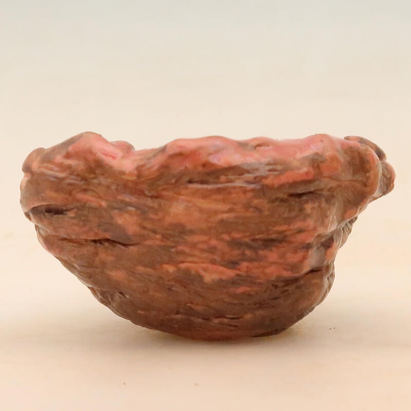 Kerámia kagyló 5 x 5 x 6 cm , rózsaszín színben