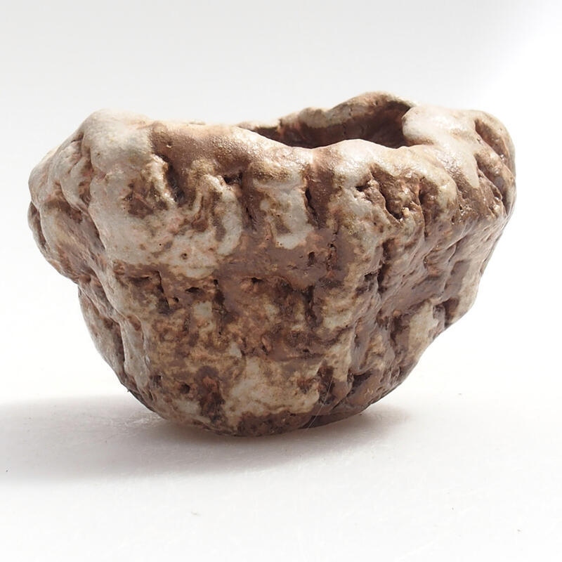 Kerámia kagyló 5 x 6 x 6 cm , színe zöld-barna