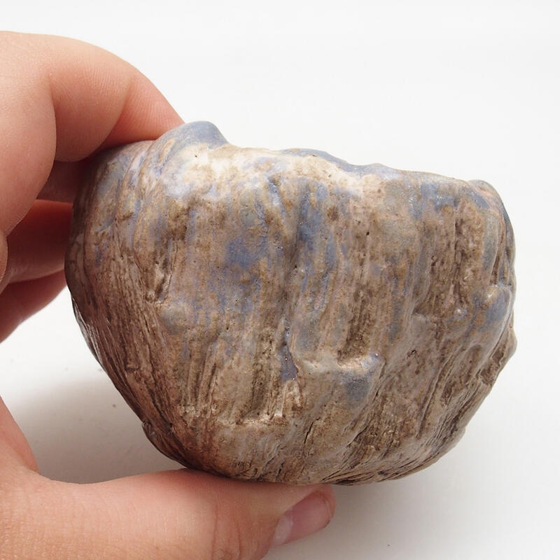 Kerámia kagyló 6,5 x 6,5 x 5,5 cm , kék színű