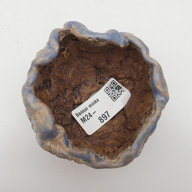 Kerámia kagyló 6,5 x 6,5 x 5,5 cm , kék színű