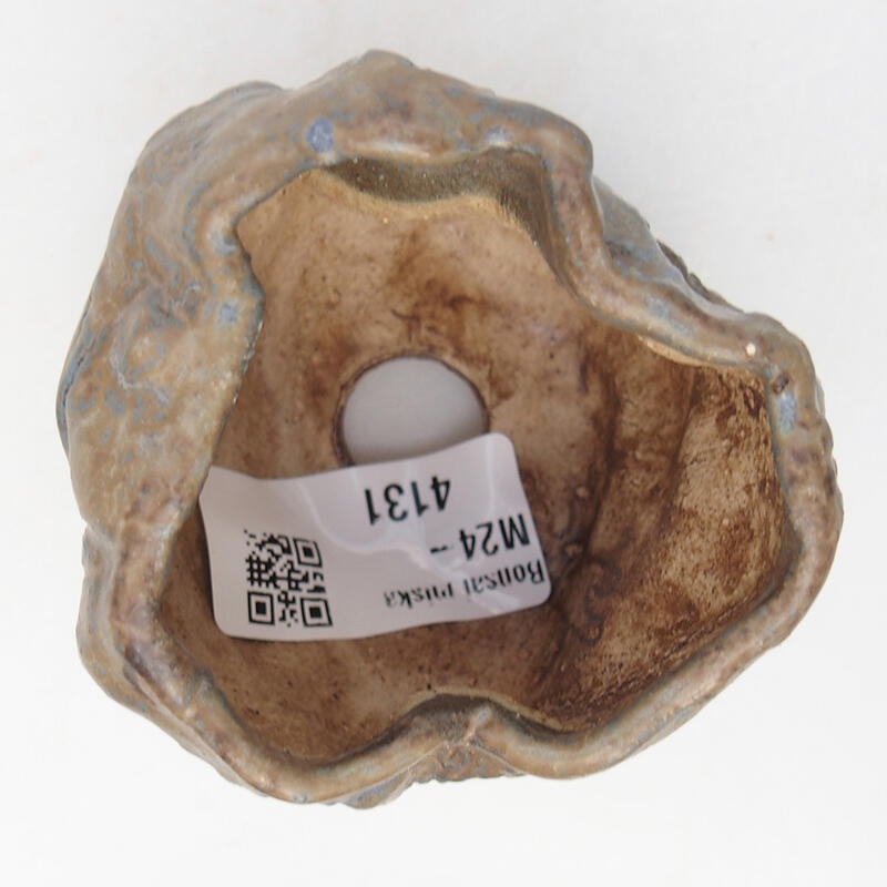 Kerámia kagyló 6,5 x 6,5 x 5 cm , kék színű