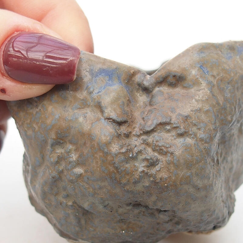 Kerámia kagyló 6,5 x 6,5 x 5 cm , kék színű