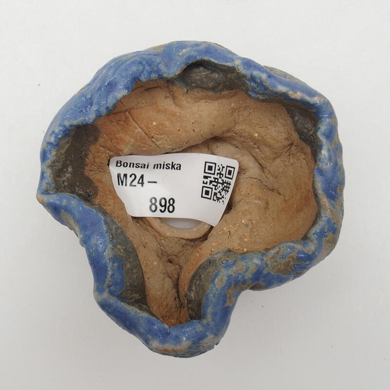 Kerámia kagyló 6 x 5 x 4,5 cm , kék színű