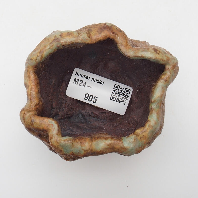 Kerámia kagyló 6 x 5 x 5,5 cm , színe zöld-barna