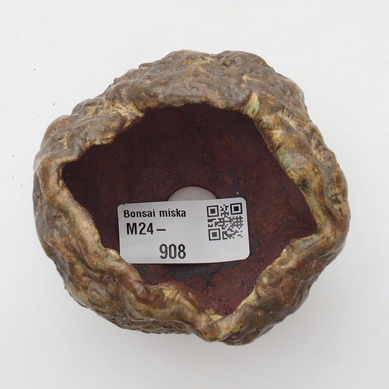 Kerámia kagyló 6 x 5 x 6 cm , színe zöld-barna