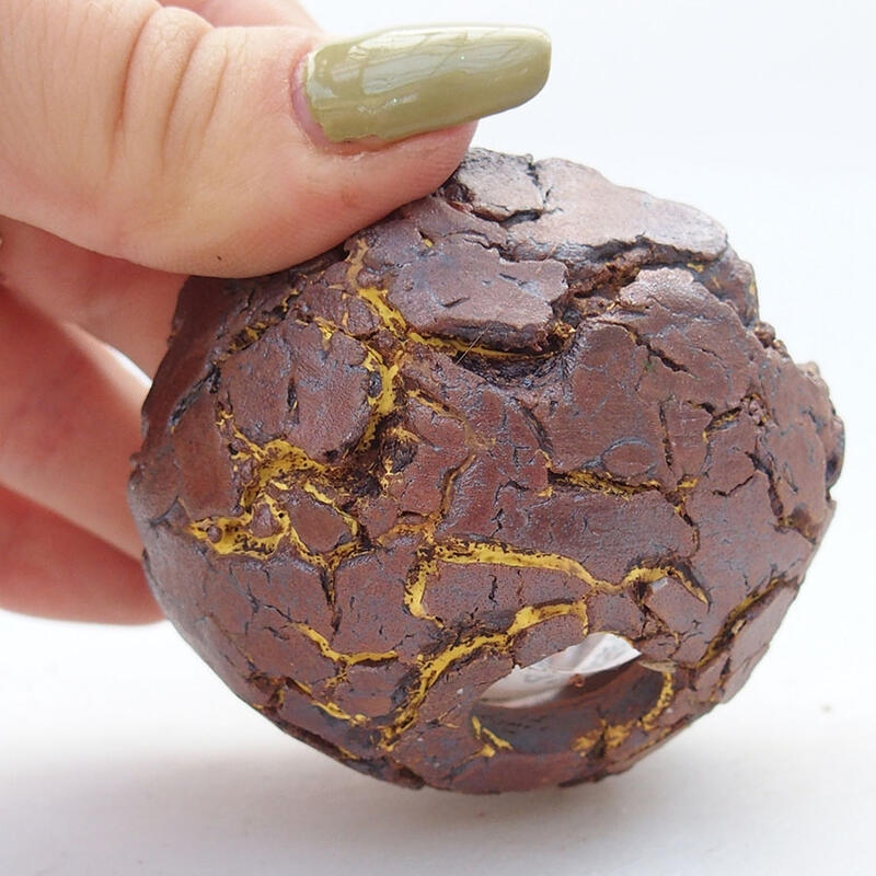 Kerámia kagyló 6 x 6 x 4 cm , sárga