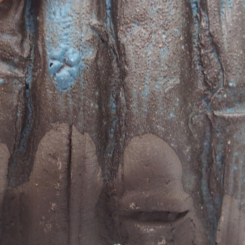 Kerámia kagyló 7,5 x 5,5 x 3 cm , kék színű