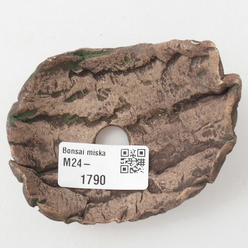 Kerámia kagyló 7,5 x 7 x 5 cm , zöld színű