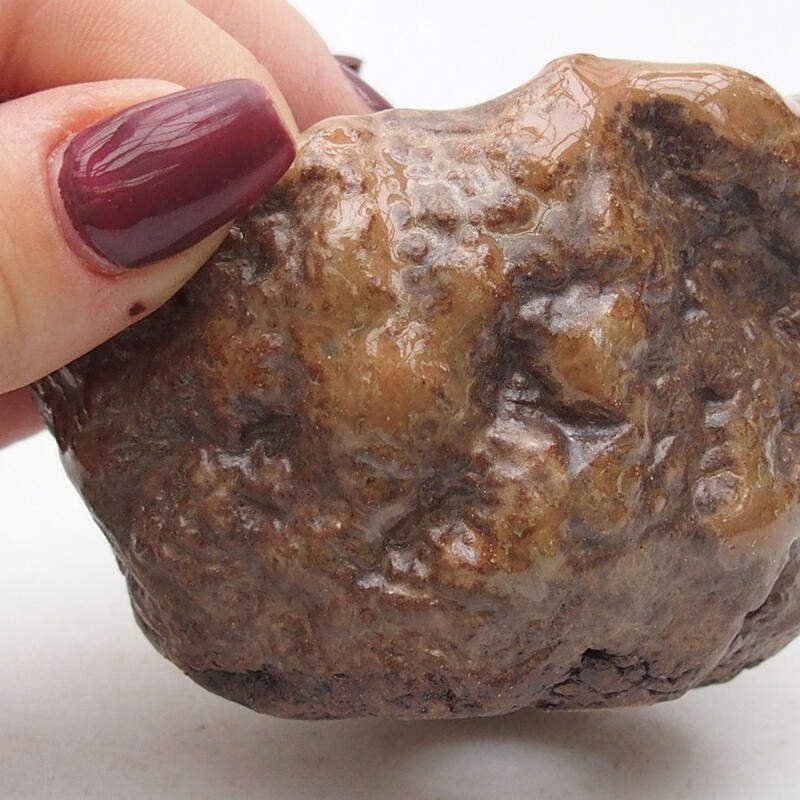 Kerámia kagyló 7,5 x 7 x 6 cm , sárga színű