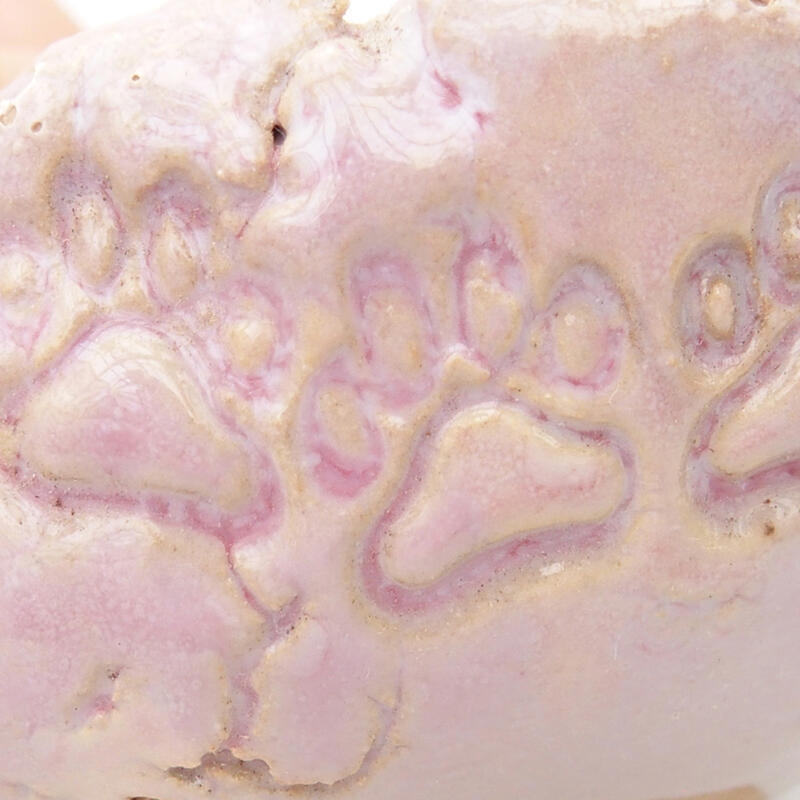 Kerámia kagyló 7 x 6,5 x 4 cm , rózsaszín színben