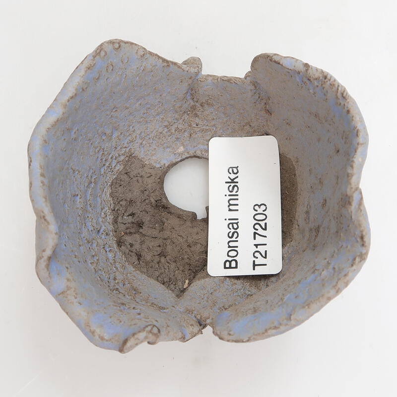 Kerámia kagyló 7 x 7 x 4 cm , kék színű