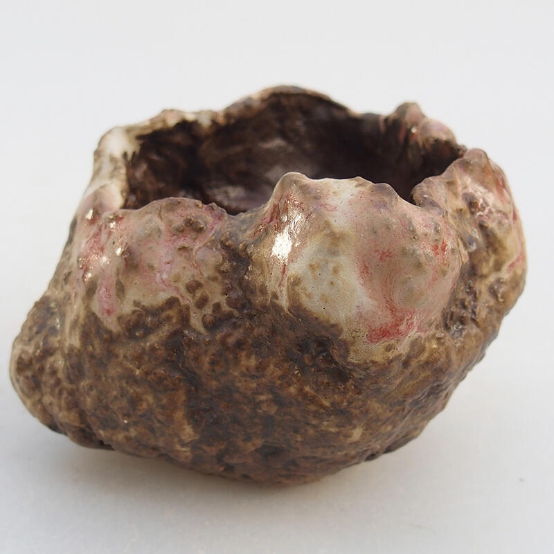 Kerámia kagyló 7 x 7 x 5,5 cm , rózsaszín színben