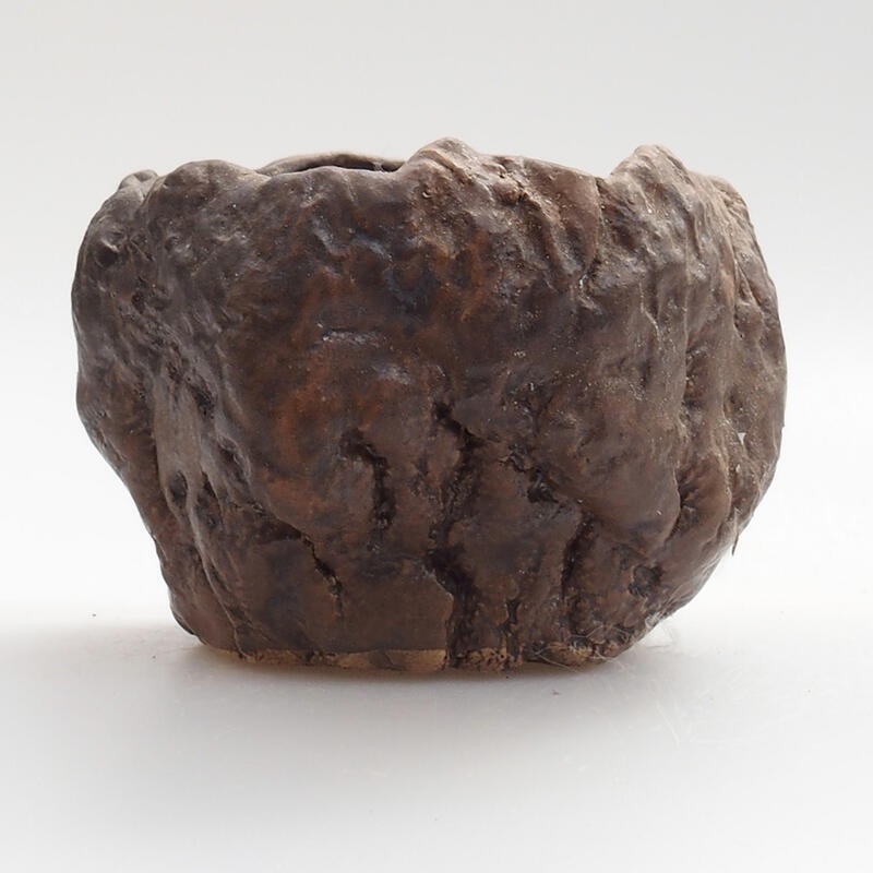 Kerámia kagyló 7 x 7 x 6 cm , színe zöld-barna