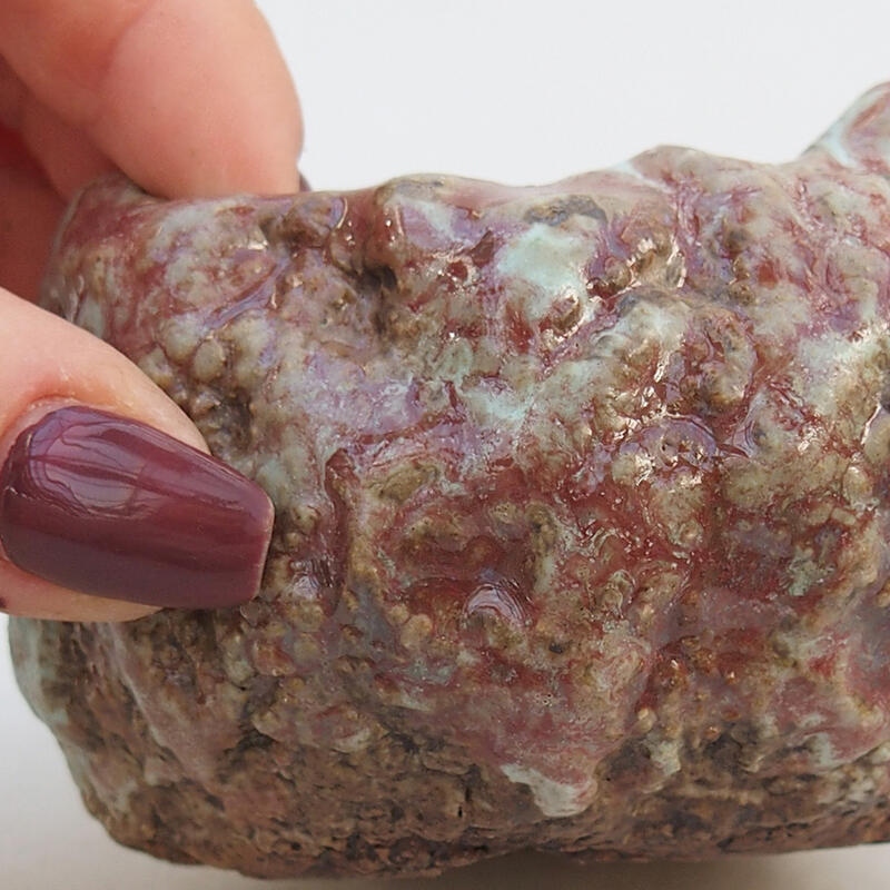 Kerámia kagyló 8,5 x 7,5 x 5,5 cm , rózsaszín színben