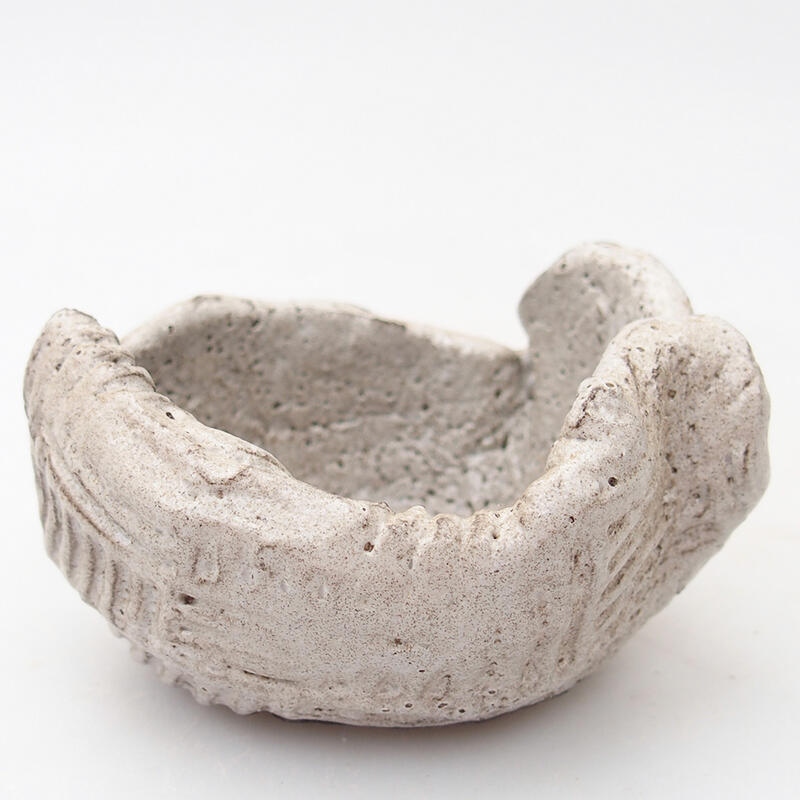 Kerámia kagyló 8,5 x 7 x 5 cm , szürke színben