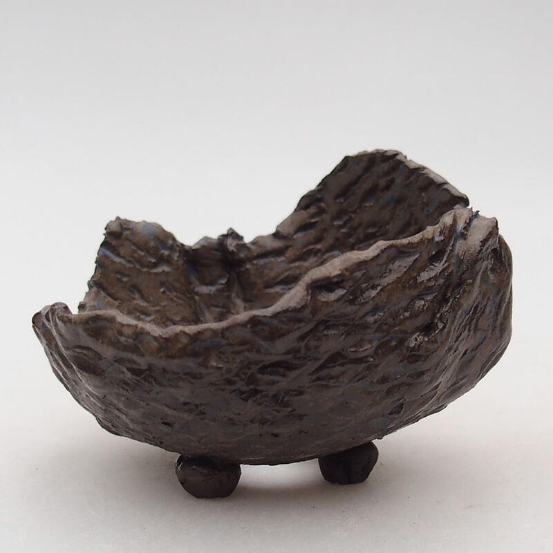 Kerámia kagyló 8,5 x 8,5 x 6 cm , kék színű