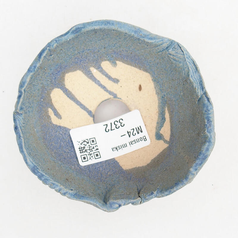 Kerámia kagyló 8,5 x 8 x 4,5 cm , kék színű