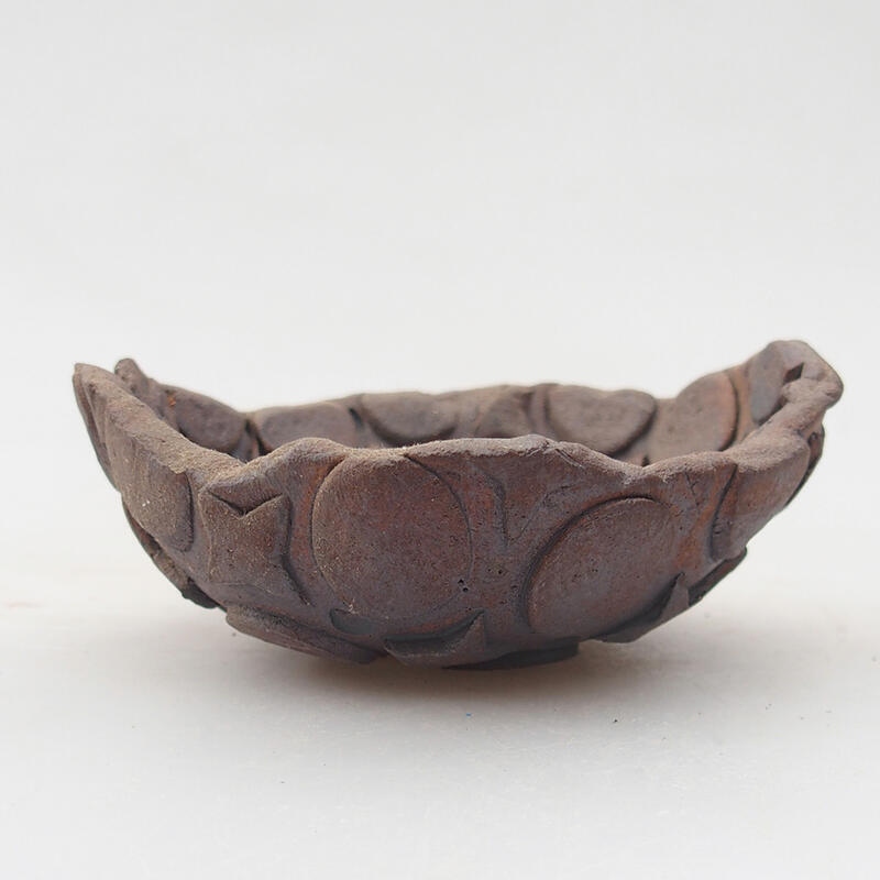 Kerámia kagyló 8,5 x 8 x 4 cm , barna színű