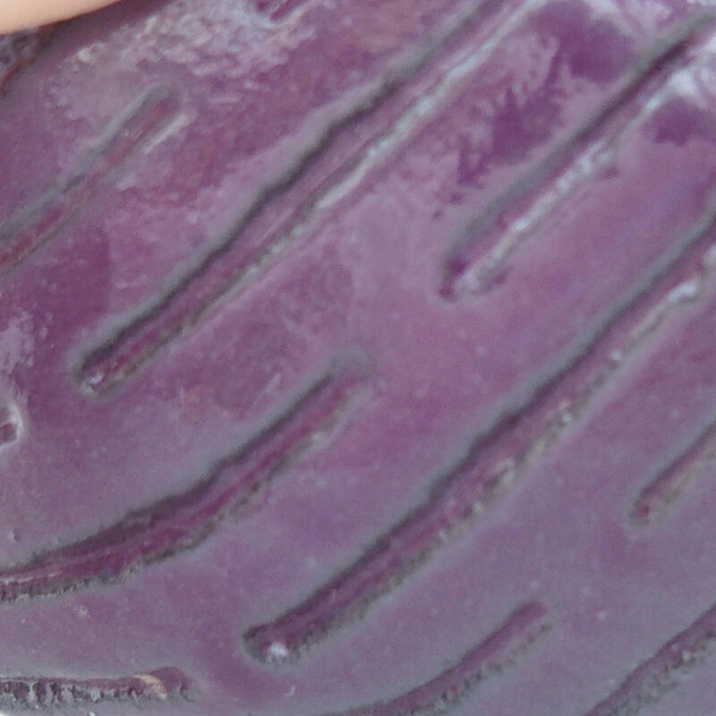 Kerámia kagyló 8,5 x 9 x 4 cm , lila színű