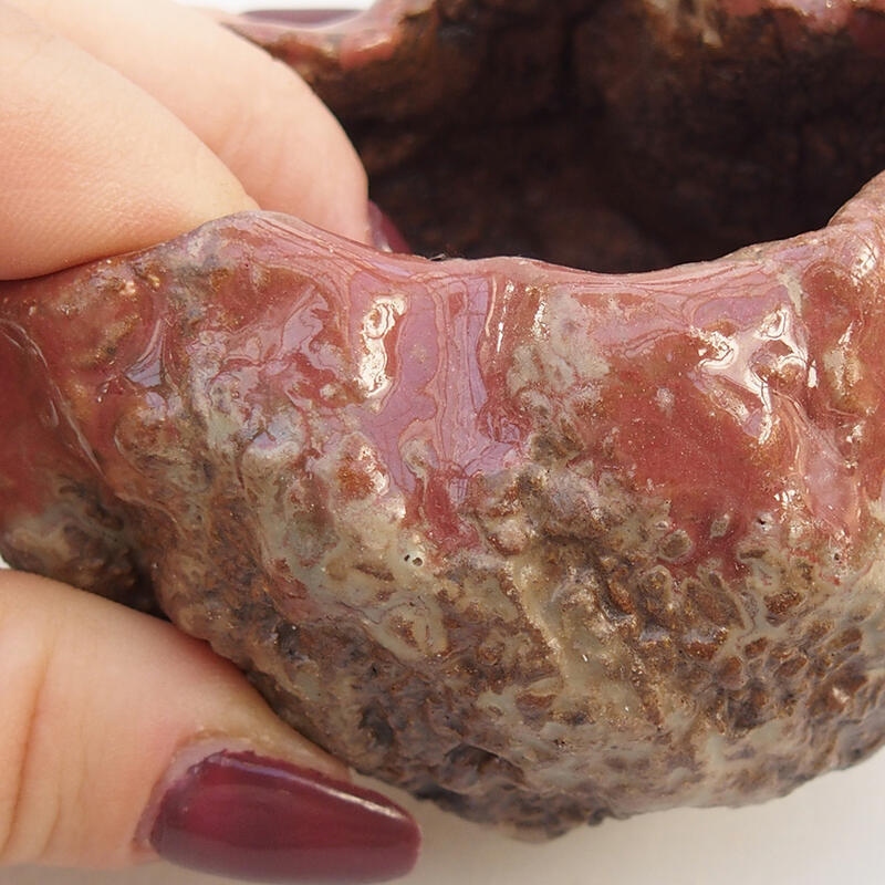 Kerámia kagyló 8 x 6 x 6 cm , rózsaszín színű