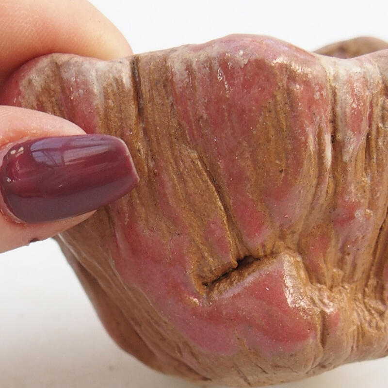 Kerámia kagyló 8 x 7,5 x 6 cm , rózsaszín színben